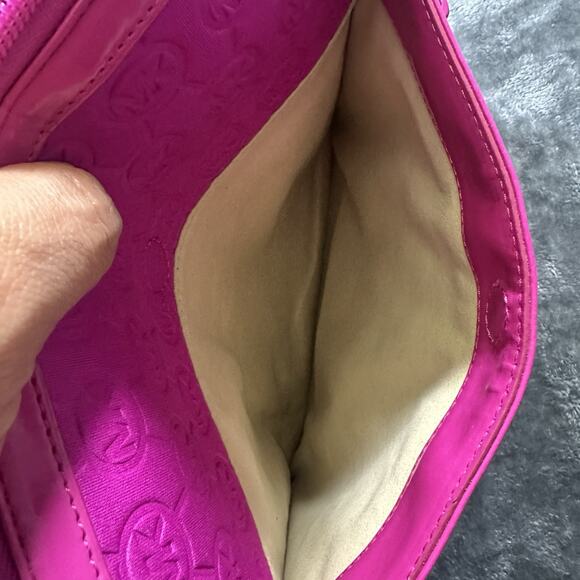 Michael Kors Monogram Embossed Crossbody Women’s Messenger Pink Bag - Picture 6 of 10